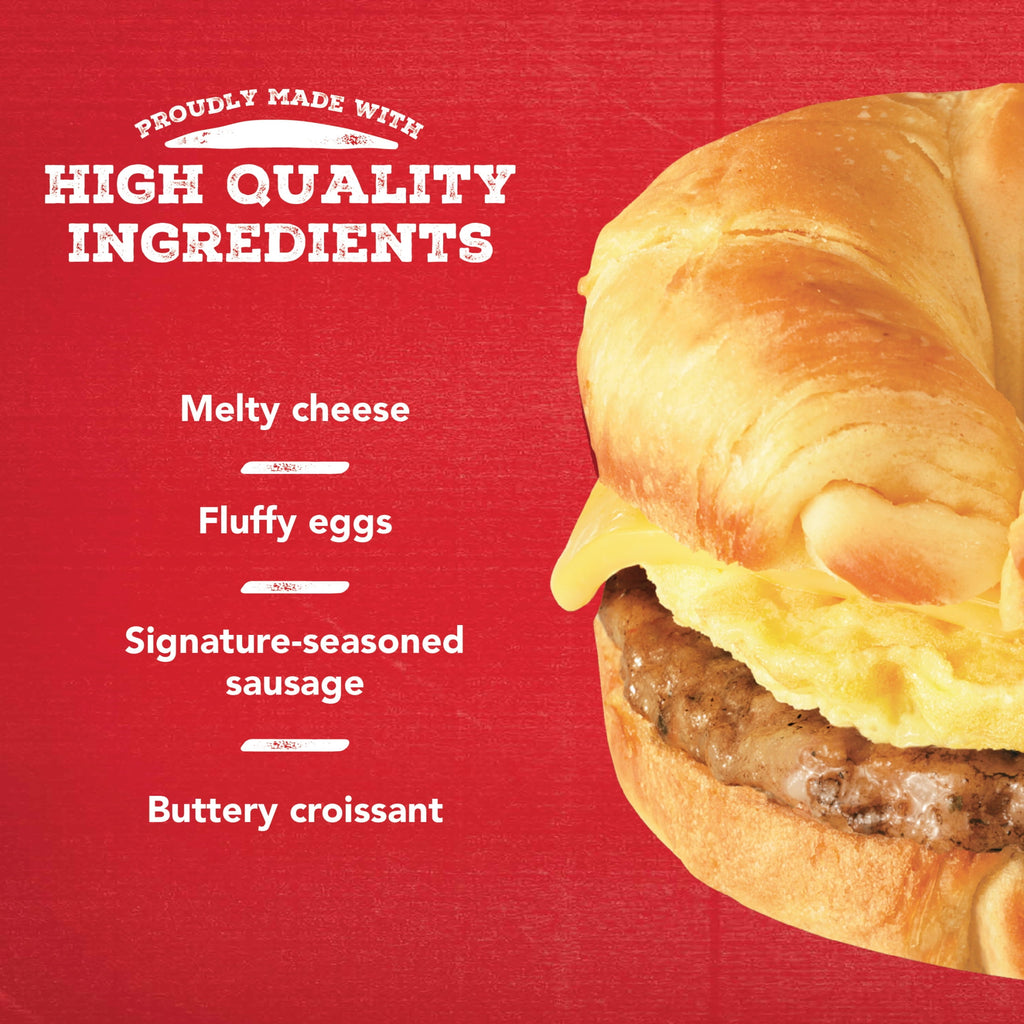 Jimmy Dean Sausage Egg & Cheese Croissant Frozen Breakfast Sandwiches 8 Count 36 Oz