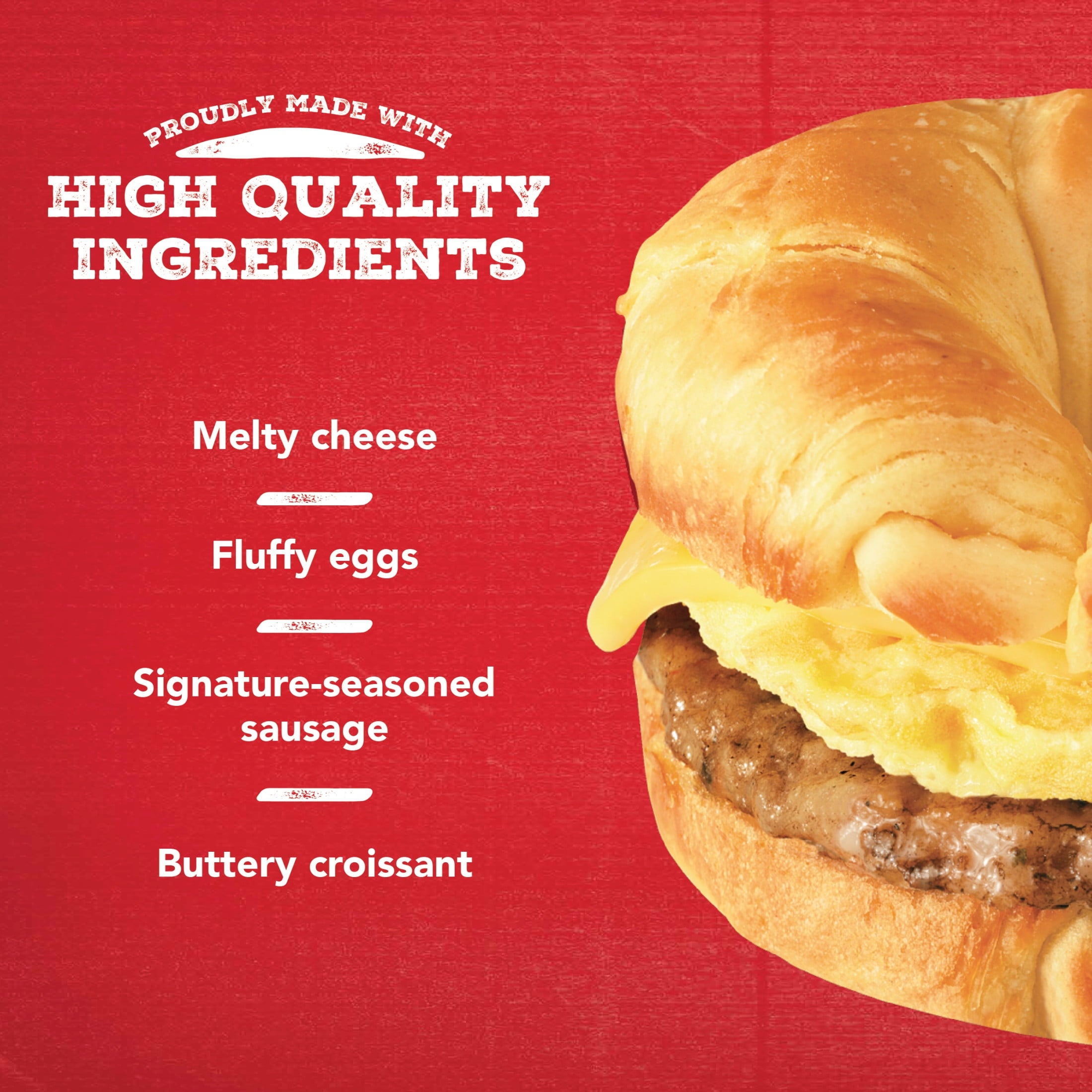 Jimmy Dean Sausage Egg & Cheese Croissant Frozen Breakfast Sandwiches 8 Count 36 Oz