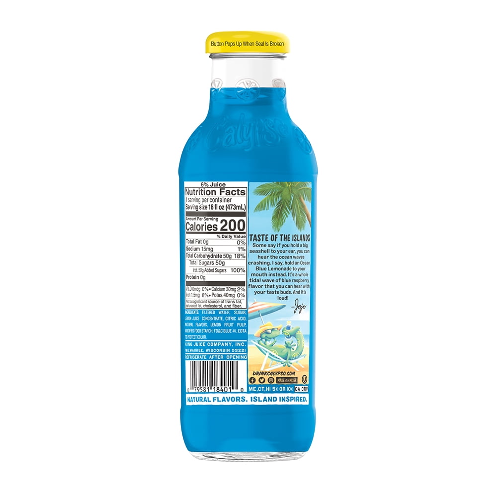 Calypso Ocean Blue Zero Sugar Lemonade 16 fl oz