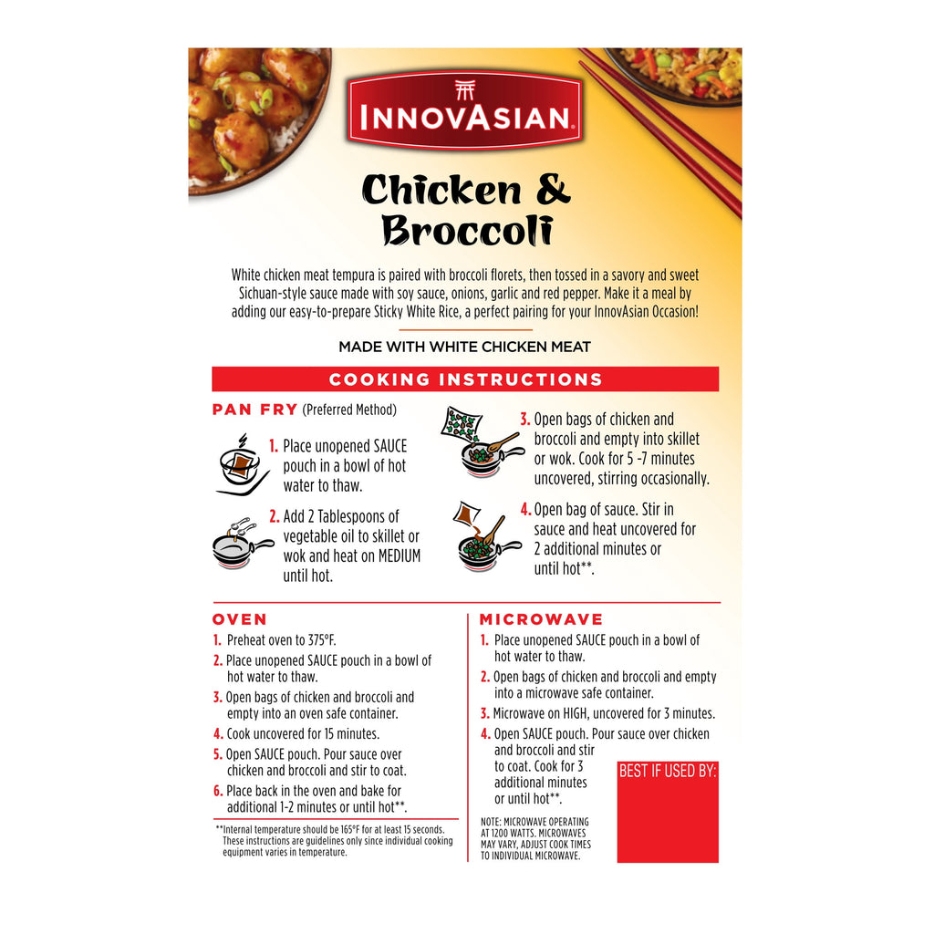 InnovAsian Cuisine Chicken & Broccoli Frozen Meal 18 Oz