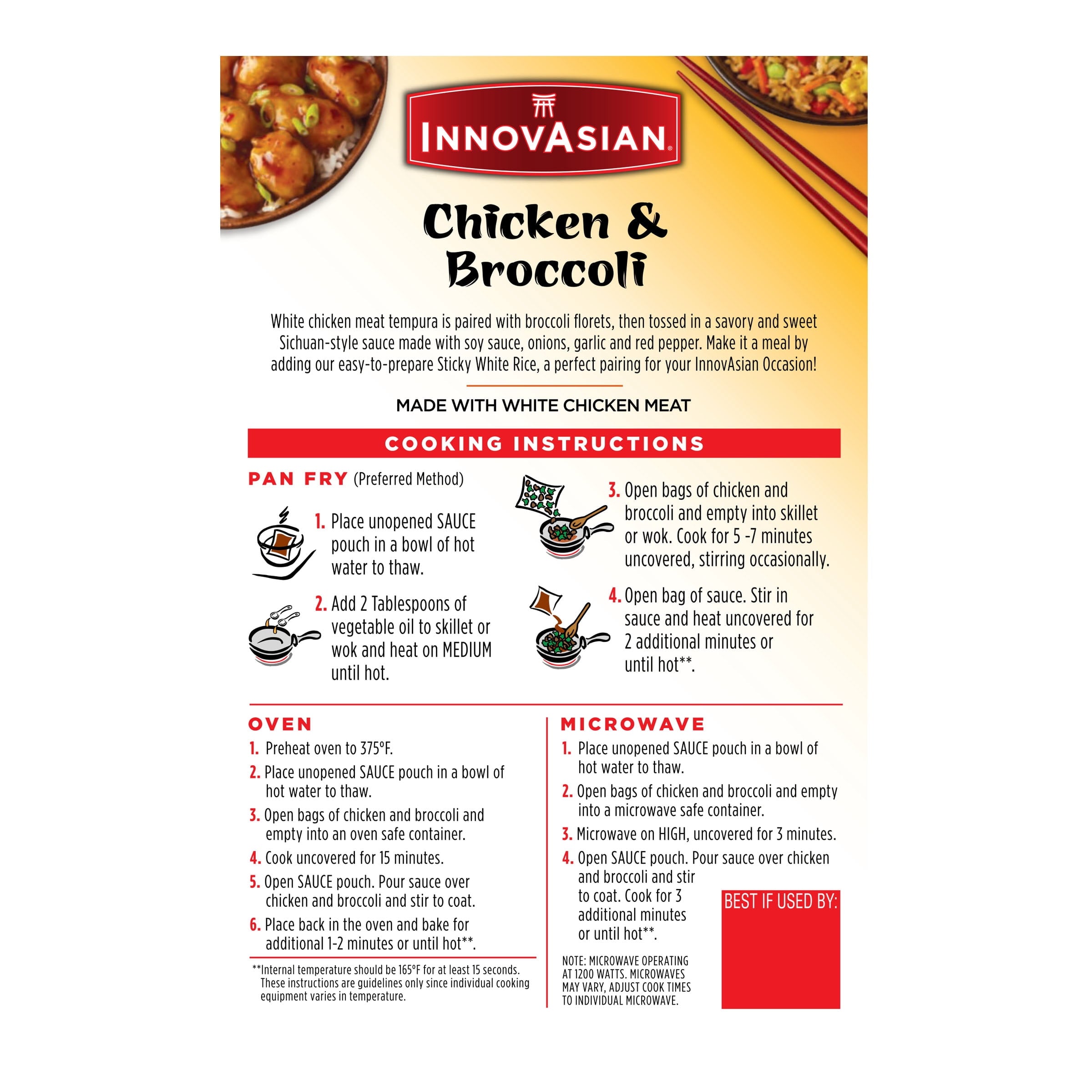 InnovAsian Cuisine Chicken & Broccoli Frozen Meal 18 Oz