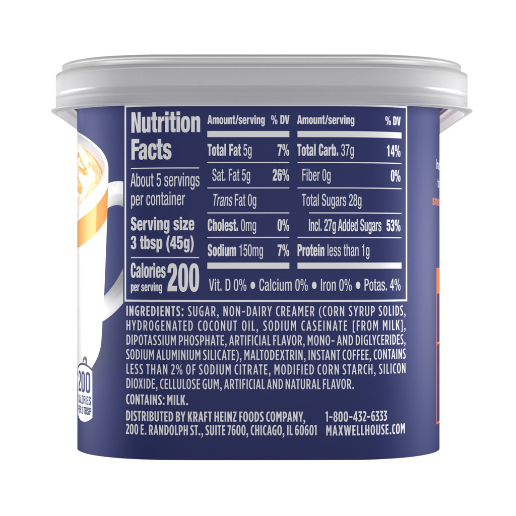 Maxwell House International Vanilla Caramel Latte Naturally Caffeinated Light Instant Coffee Mix 8.7 oz Canister