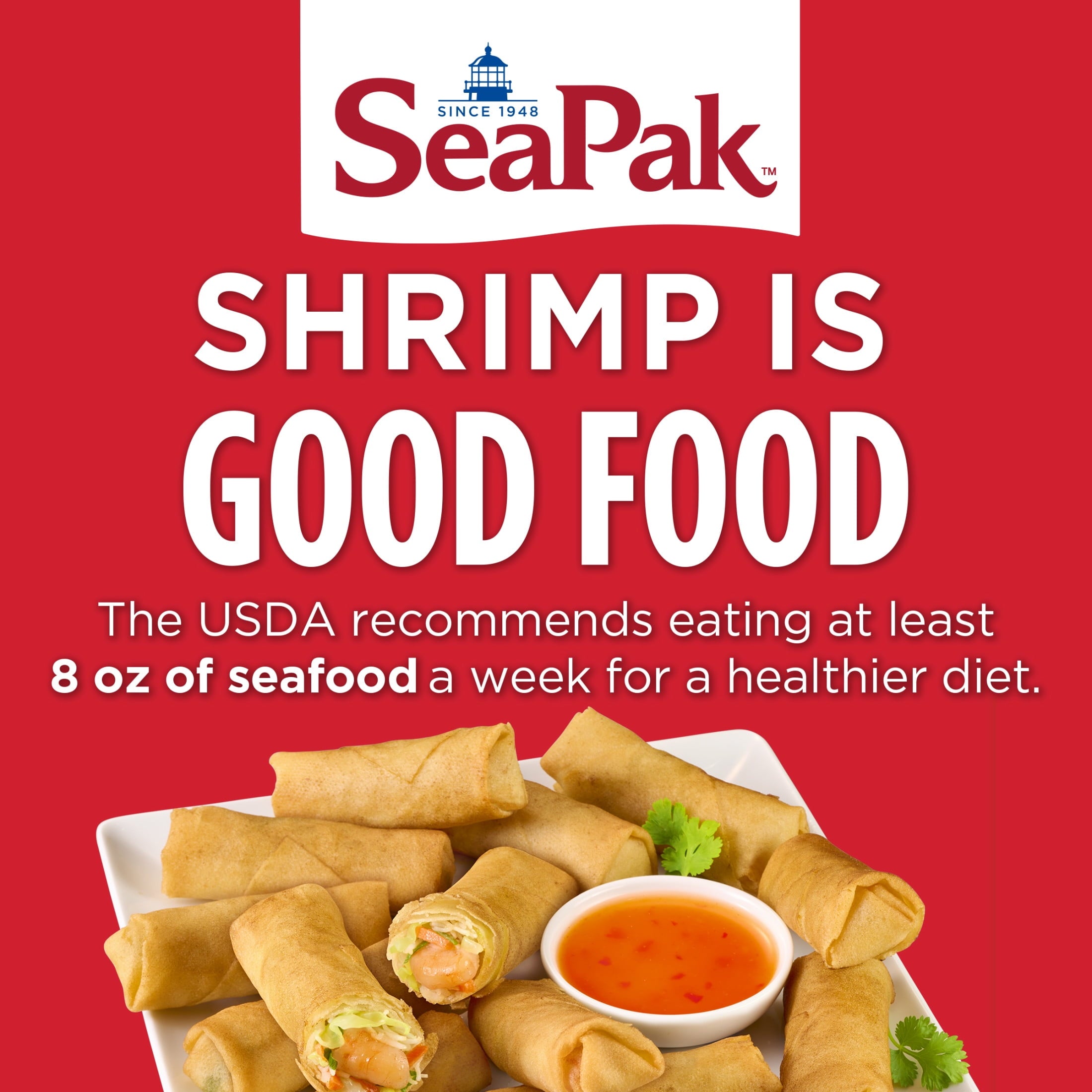 SeaPak Shrimp Spring Rolls Sweet Thai Chili Sauce Frozen 18 Oz 14 Count