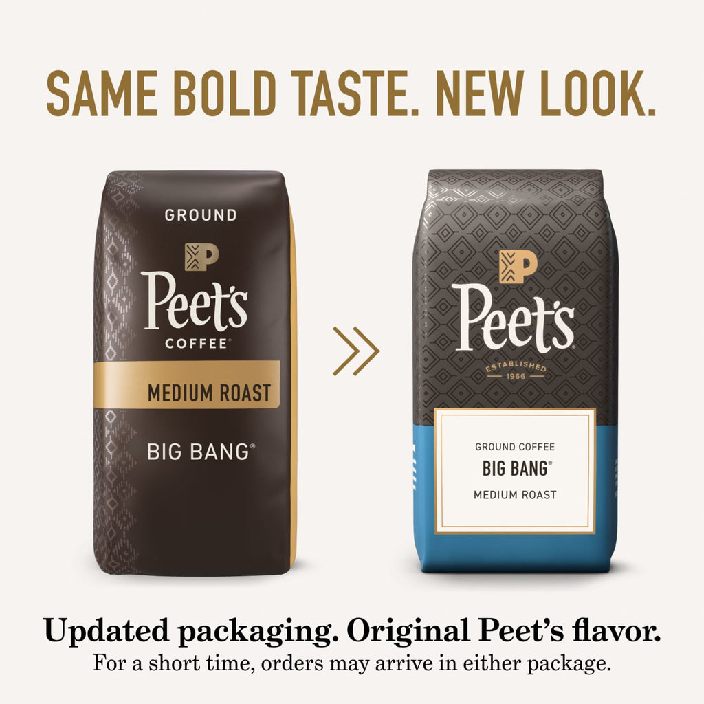 Peet's Big Bang Naturally Caffeinated Medium Roast Ground Coffee 10.5 oz Bag