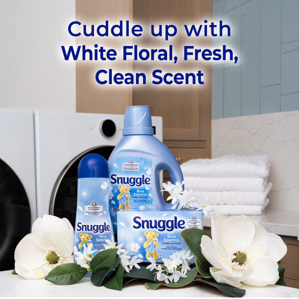 Snuggle Blue Sparkle Cuddle Up Fresh Dryer Sheets 200 Count
