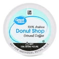 Great Value Donut Shop 100% Arabica Medium Roast Ground Coffee Pods 38.4 oz 100 Count