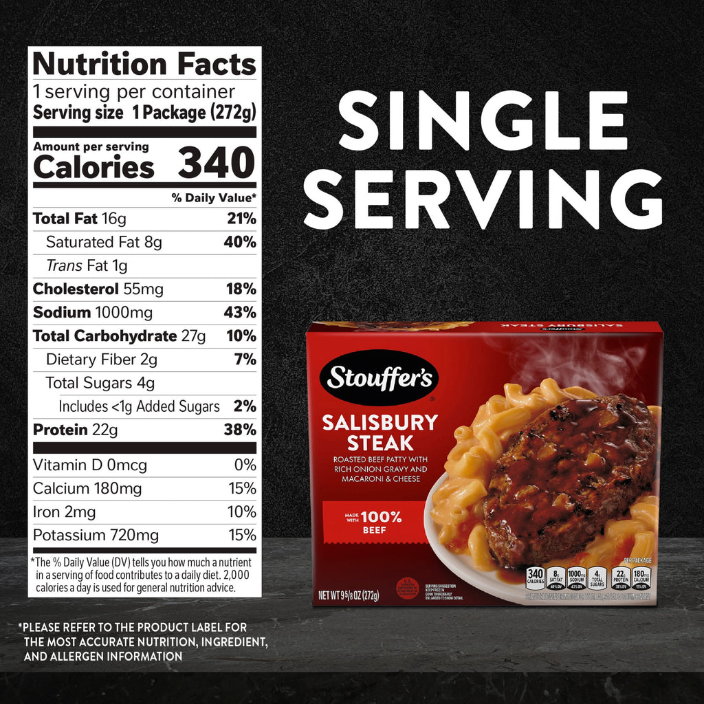 Stouffer's Salisbury Steak Frozen Meal 9.625 Oz