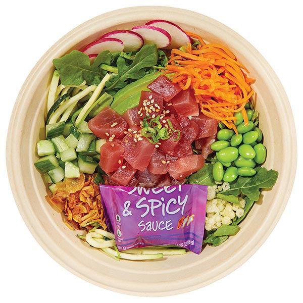 Wegmans Sweet & Spicy Ahi Tuna Poke Salad Bowl 11 Oz