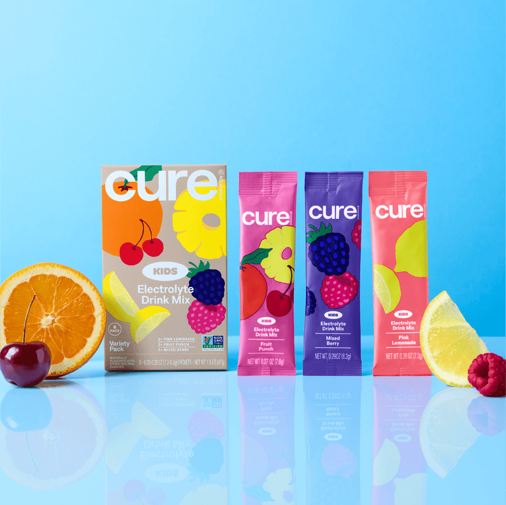 Cure Hydration Kids Coconut Water Electrolyte Drink Mix Variety Pack 6 Count