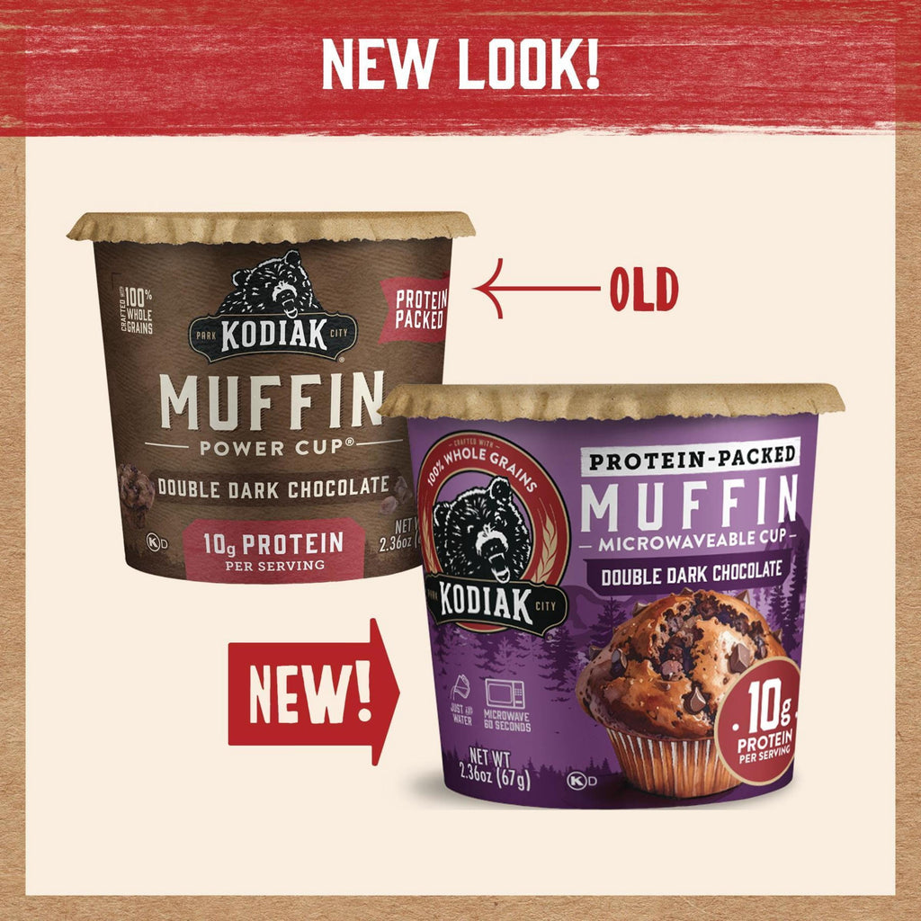 Double Dark Chocolate Muffin Power Cup 2.36 Oz Kodiak