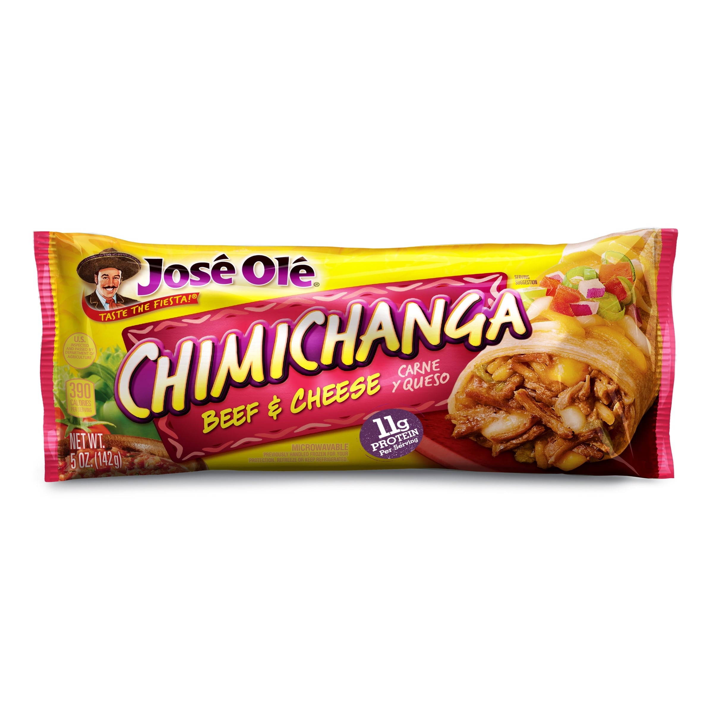José Olé Beef & Cheese Chimichanga Frozen Mexican Food 5 Oz