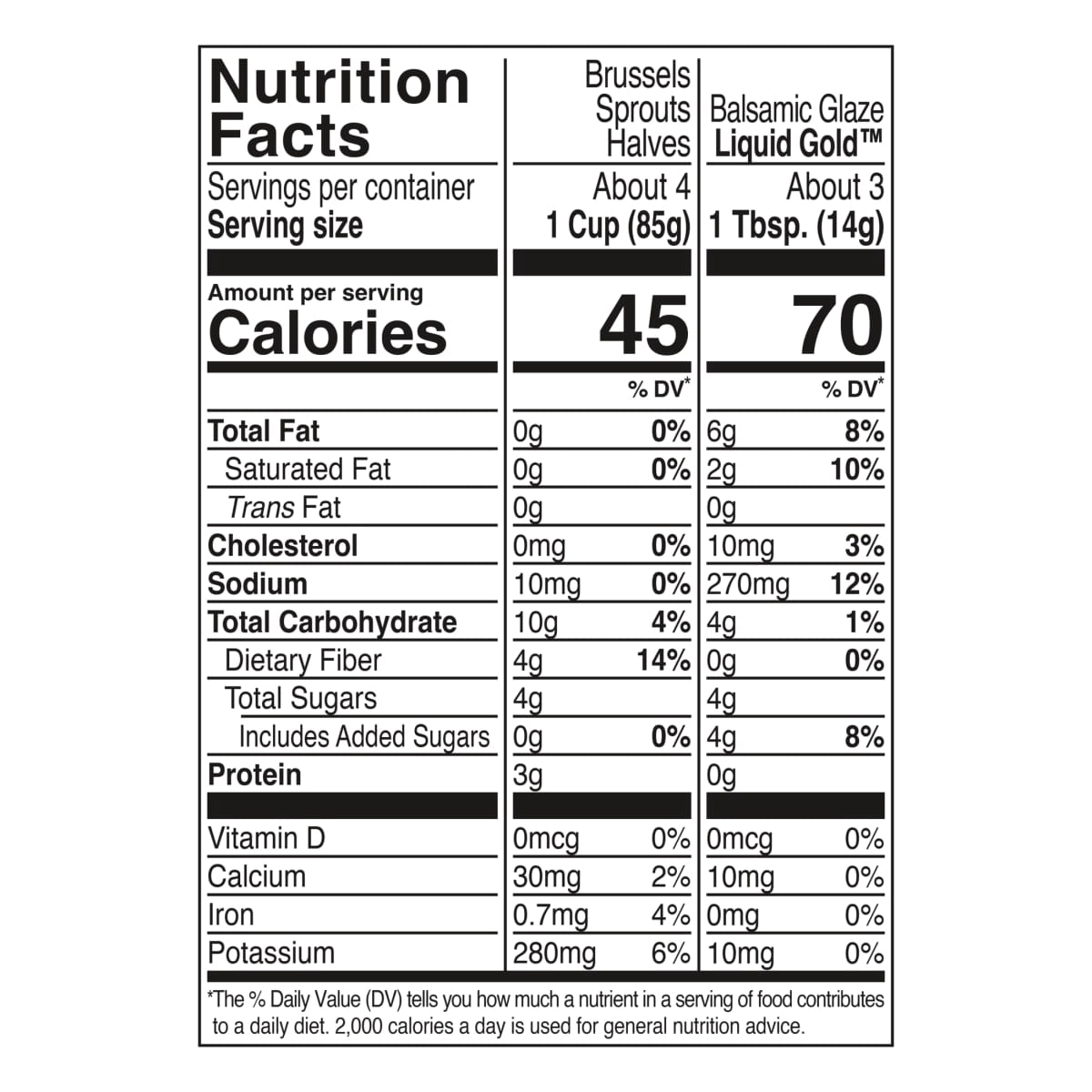 Kinder's Balsamic Glaze Brussels Sprouts Frozen Vegetable 13.5 Oz