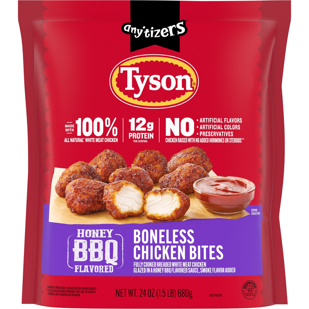 Tyson Any'tizers Honey BBQ Boneless Chicken Bites Frozen 24 Oz