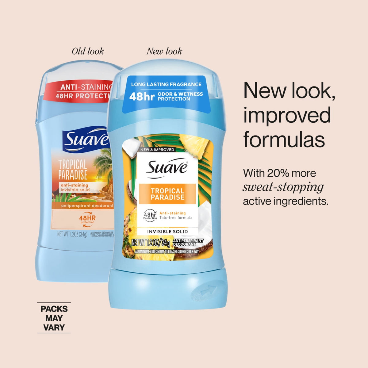 Suave Women Antiperspirant Deodorant Tropical Paradise 48-Hour Protection 1.2 oz