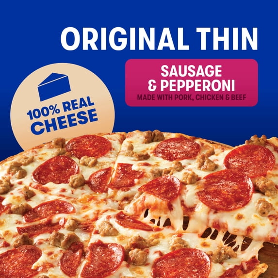 Jack's Sausage & Pepperoni Thin Crust Frozen Pizza 15 Oz