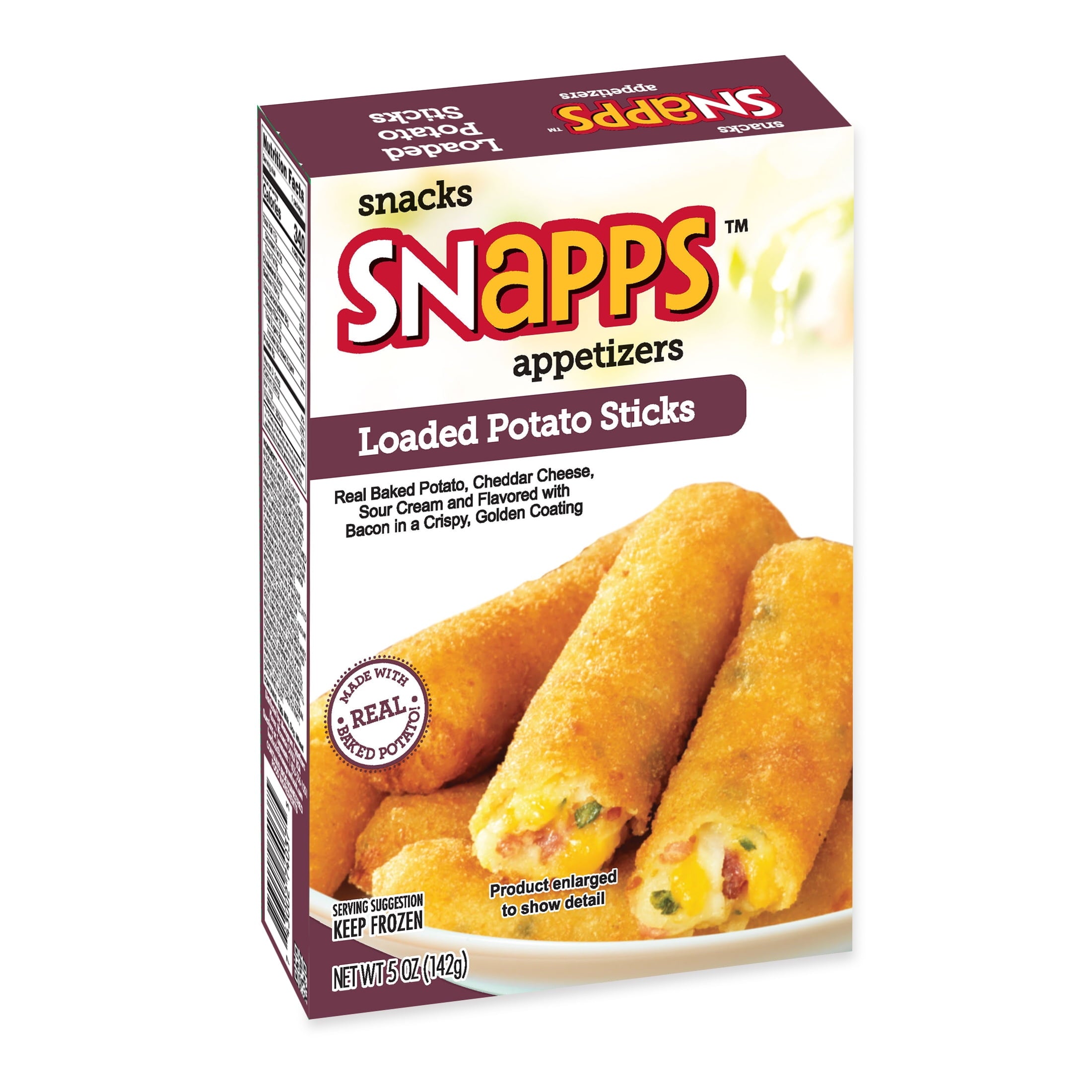 Snapps Loaded Potato Sticks Frozen Appetizers 5 Oz