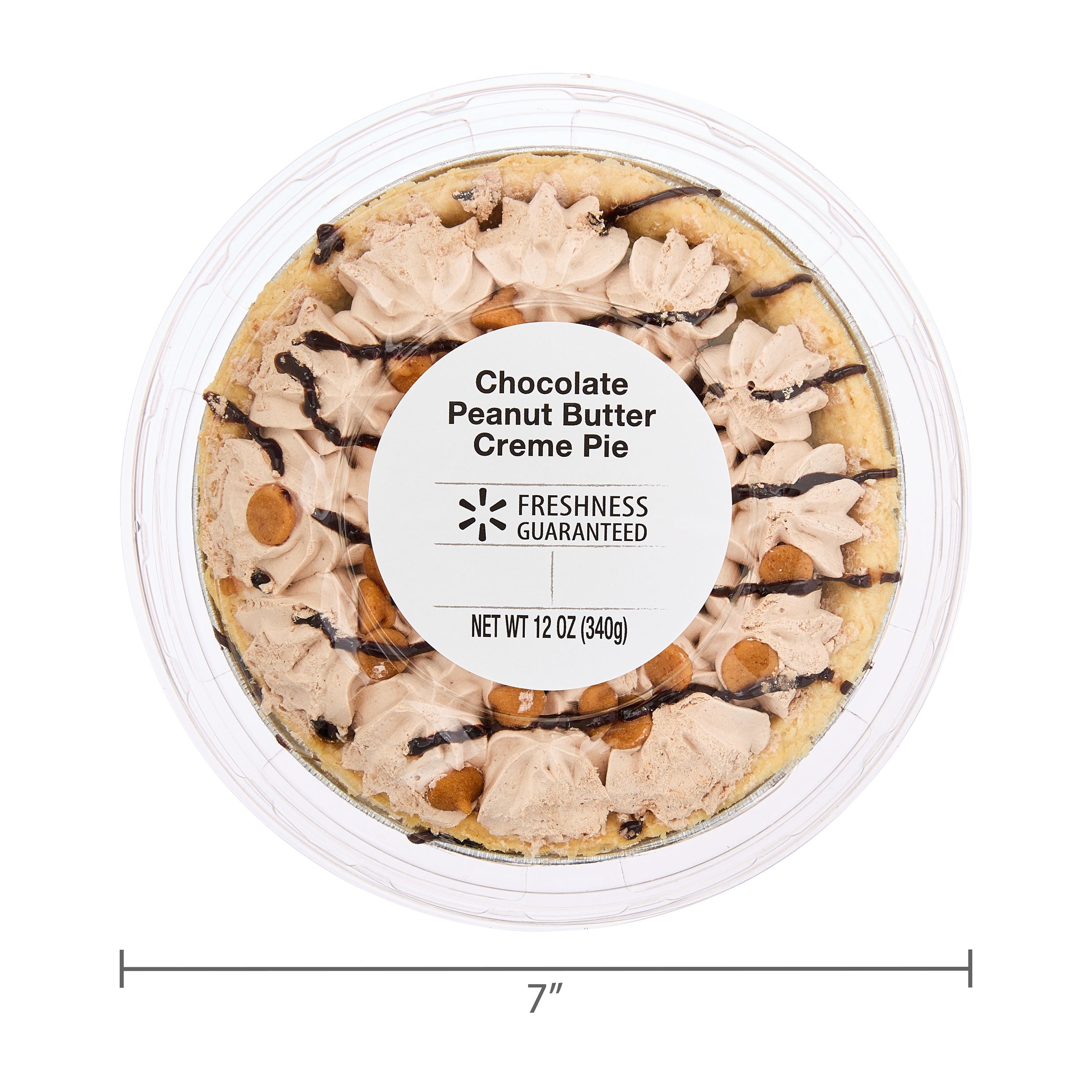 Chocolate Peanut Butter Creme Pie 12 Oz Freshness Guaranteed