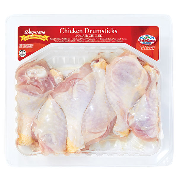 Wegmans Chicken Drumsticks Raised Without Antibiotics 1.88 lbs