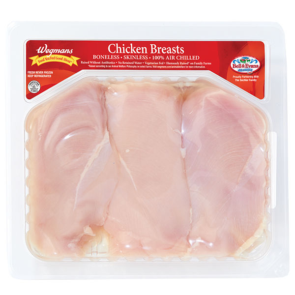Wegmans Boneless Skinless Chicken Breast Raised Without Antibiotics 1.61 lbs