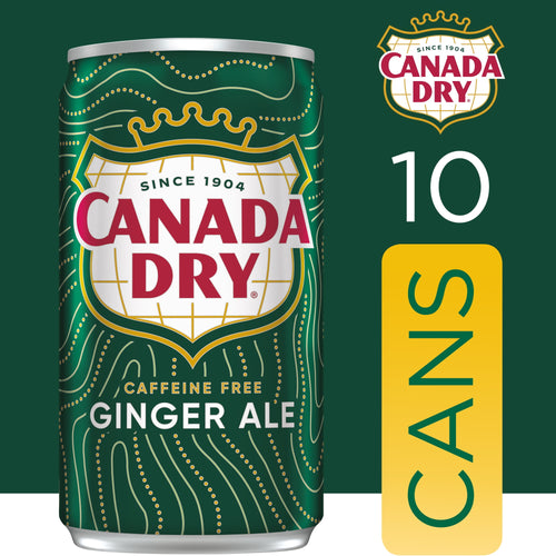 Canada Dry Caffeine Free Ginger Ale Soda Pop Cans 7.5 Fl Oz 10 Pack