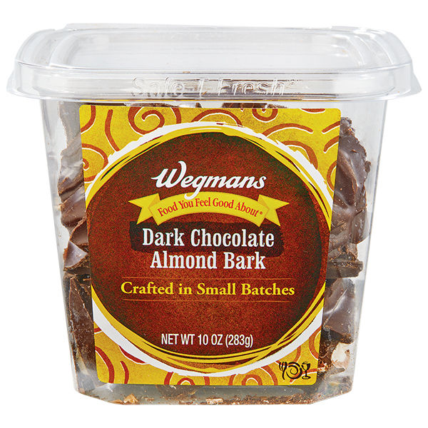Wegmans Dark Chocolate Almond Bark 12 Oz