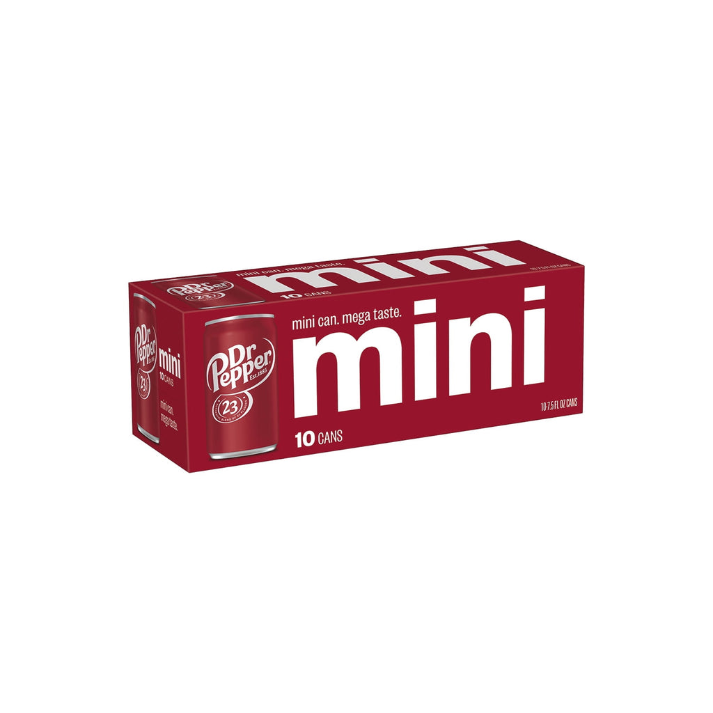 Dr Pepper Soda Pop Cans 7.5 Fl Oz 10 Pack