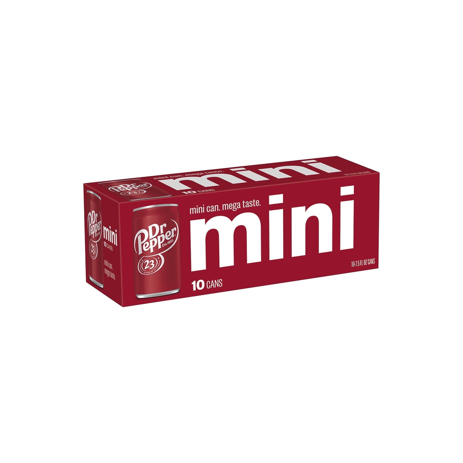 Dr Pepper Soda Pop Cans 7.5 Fl Oz 10 Pack
