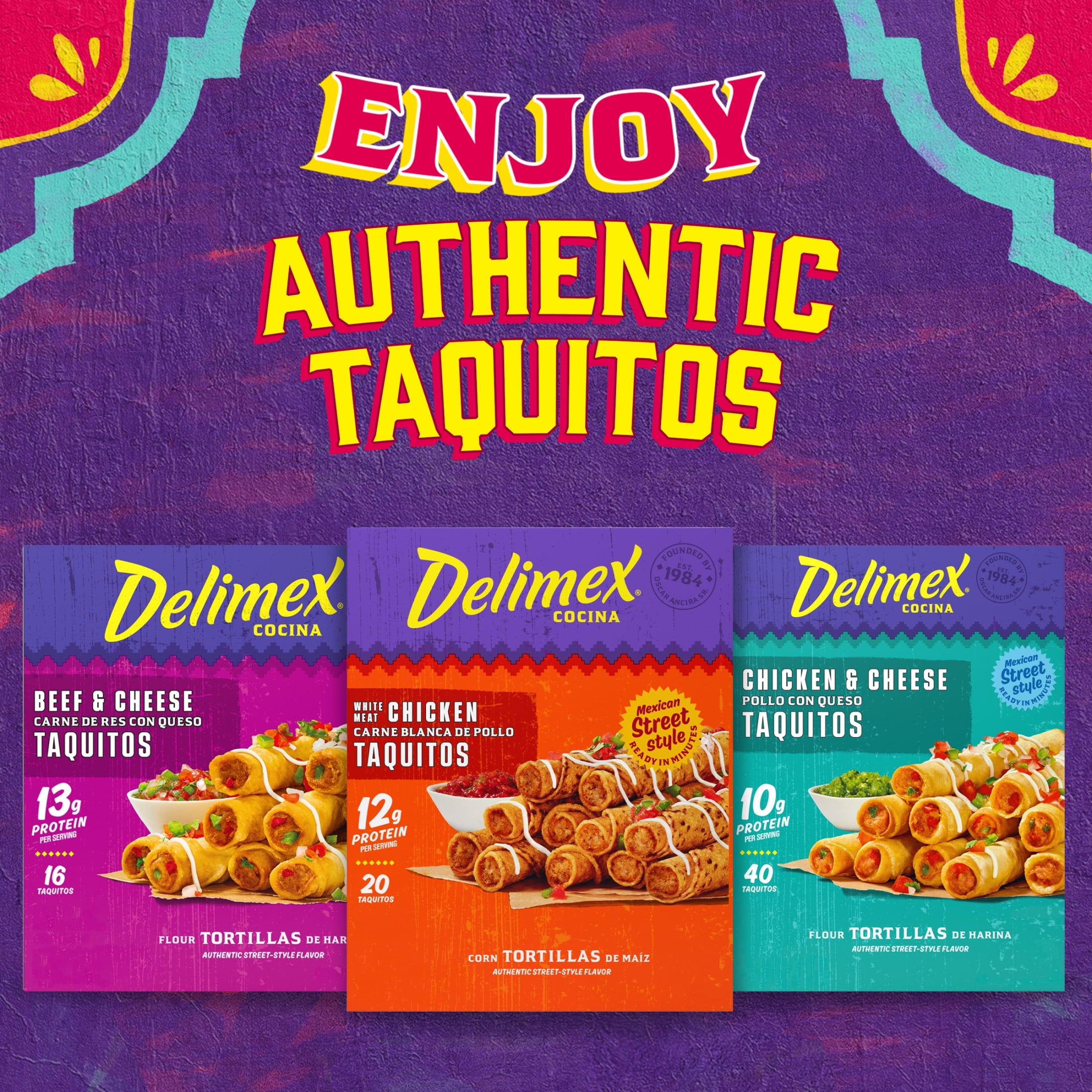 Delimex White Meat Chicken Taquitos Frozen Snacks 20 Count 20 Oz