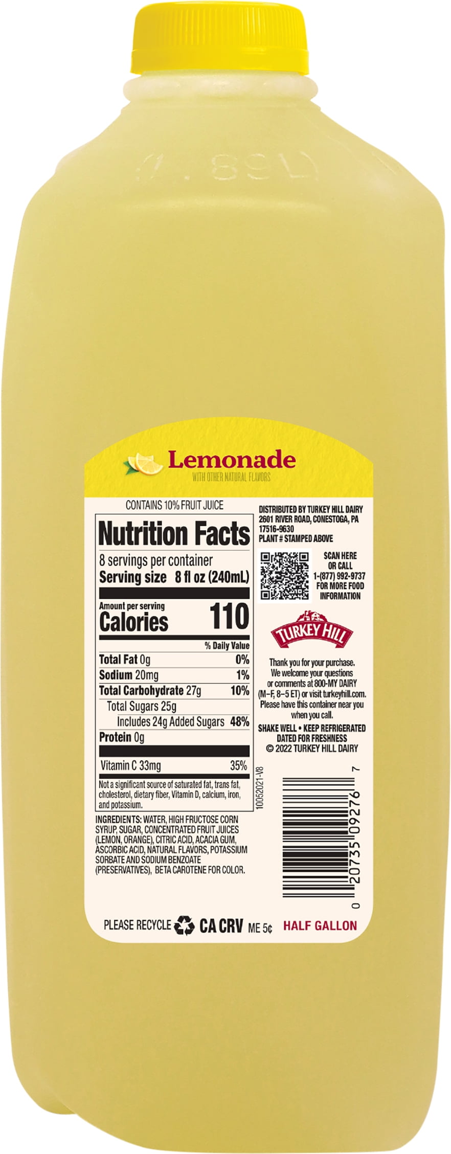 Turkey Hill Lemonade 64 fl oz Bottle