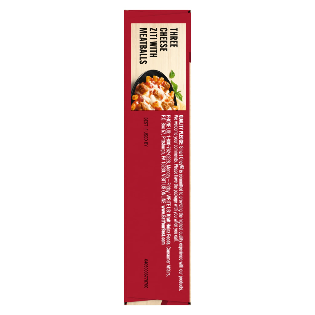 Smart Ones Three Cheese Ziti With Meatballs Frozen Meal 9 Oz