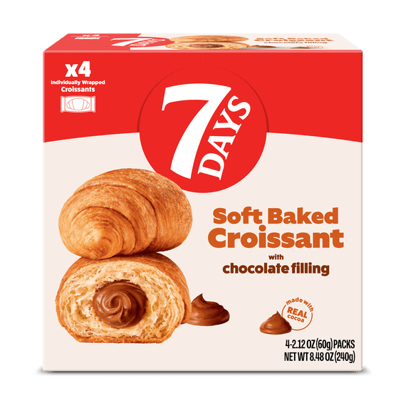 Soft Croissant Chocolate 2.12 Oz 4 Count 7Days
