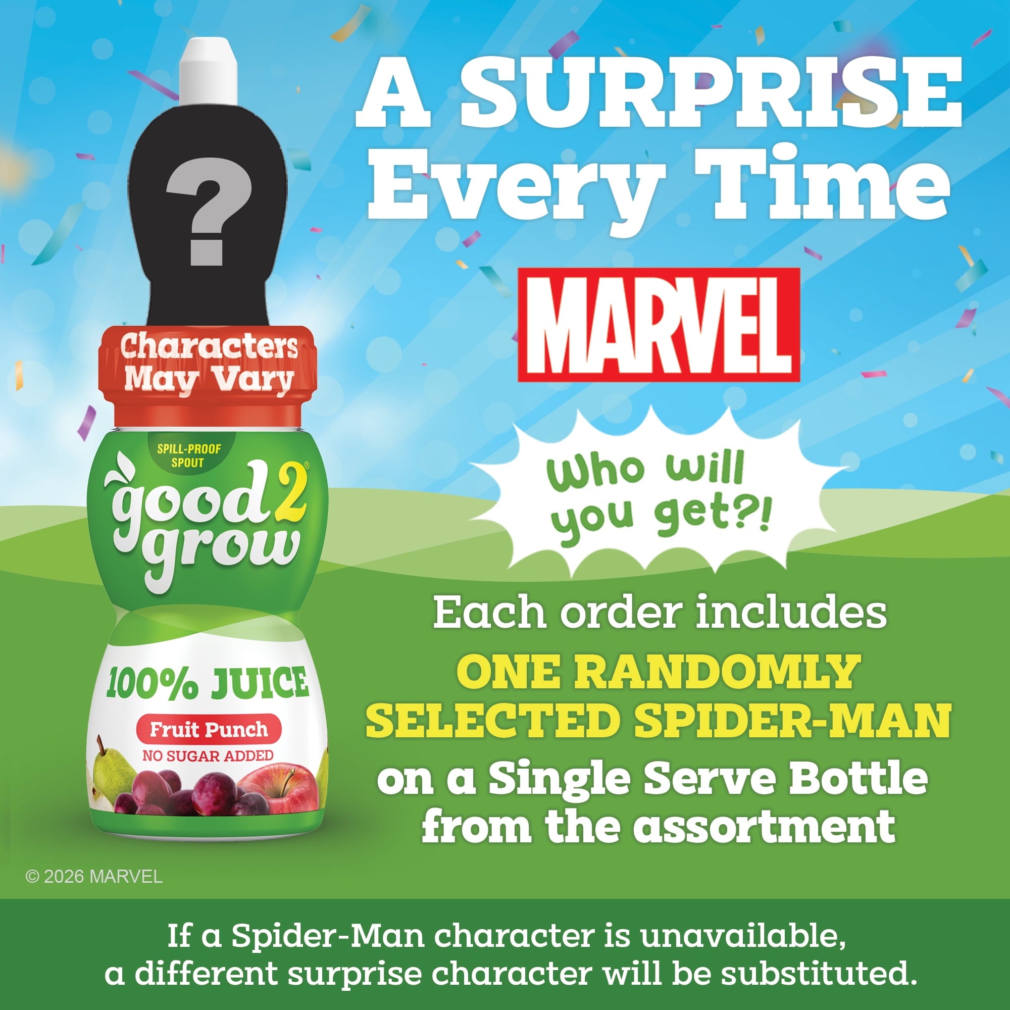 Good2grow Marvel's Spider-Man 100% Fruit Punch Juice 6 fl oz