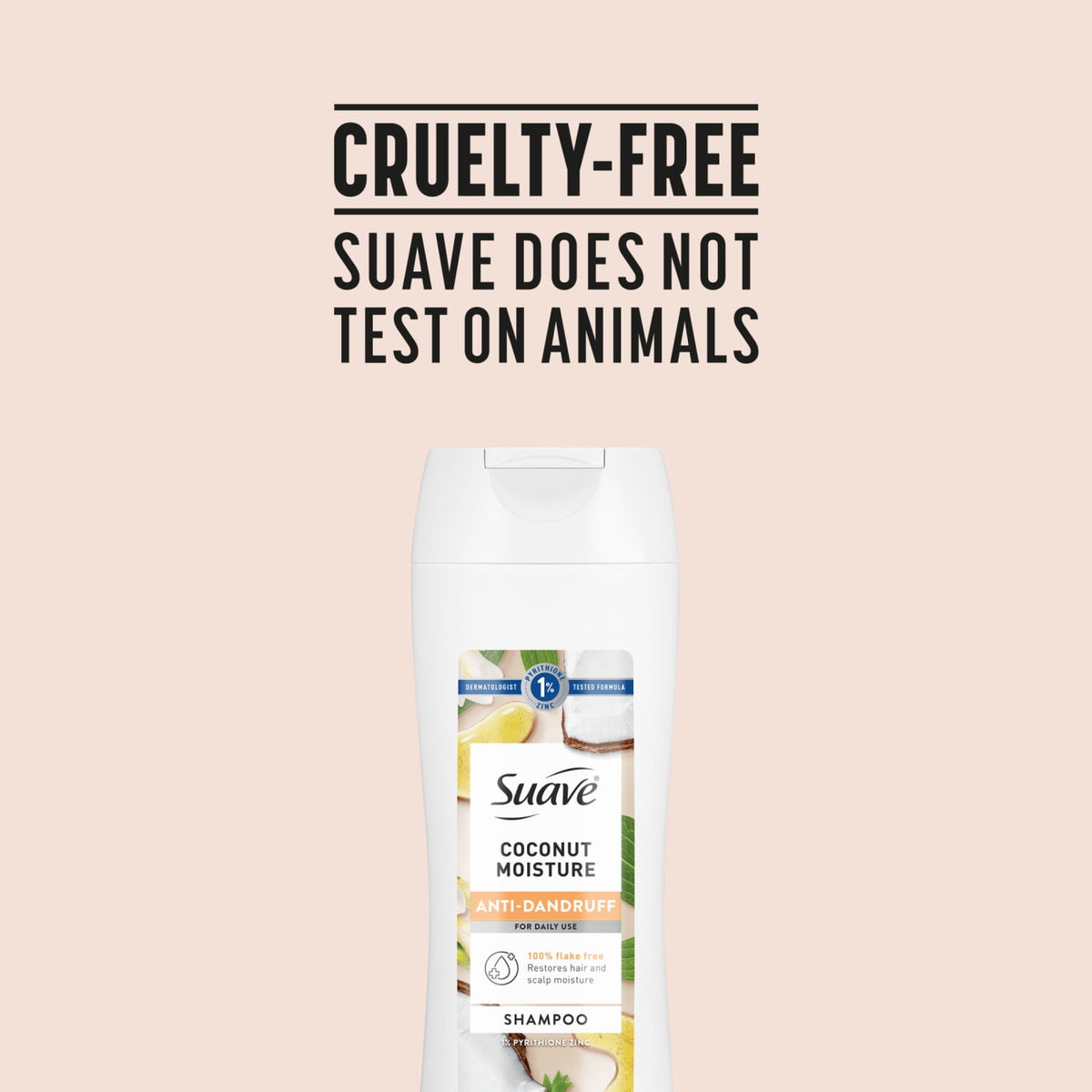 Suave Anti Dandruff Coconut Moisture Shampoo for Women 12.6 fl oz