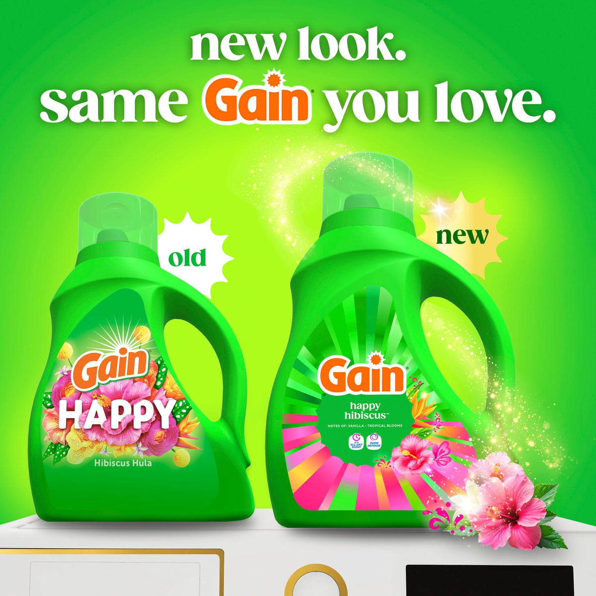 Gain Liquid Laundry Detergent Happy Hibiscus Scent 81 fl oz 61 Loads