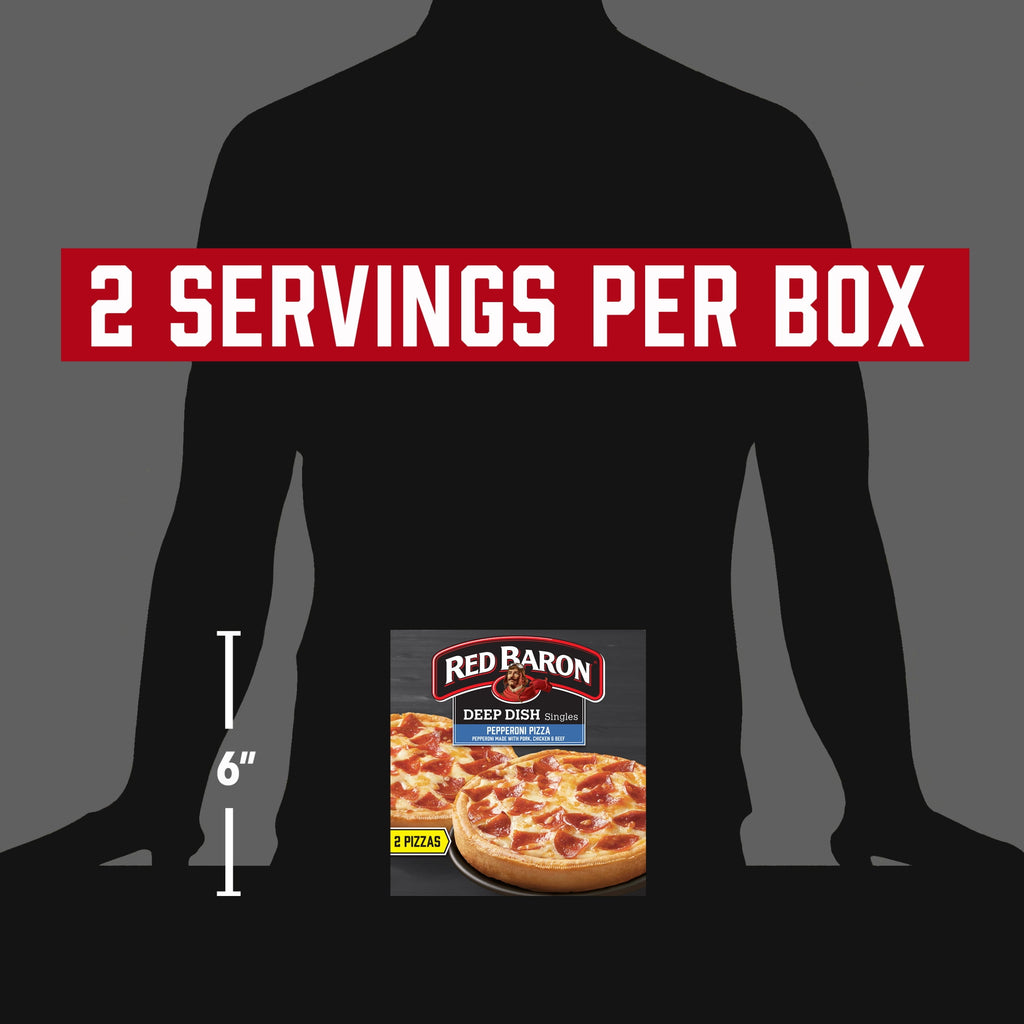 Red Baron Pepperoni Deep Dish Singles Frozen Personal Pizza 11.2 Oz 2 Pack