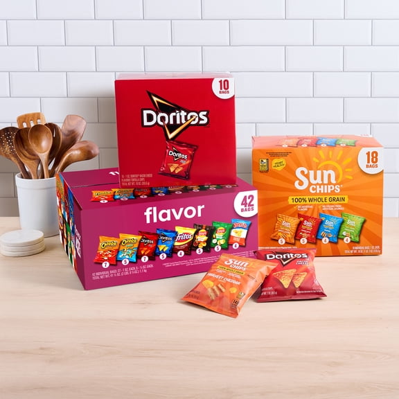 Flavor Mix Variety Pack Snack Chips 42 Count 1 Count Frito-Lay