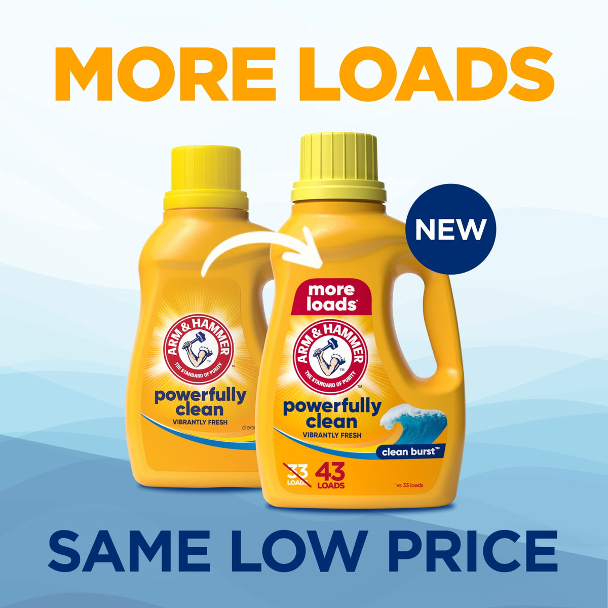 ARM & HAMMER Clean Burst Liquid Laundry Detergent 43 fl oz 43 Loads