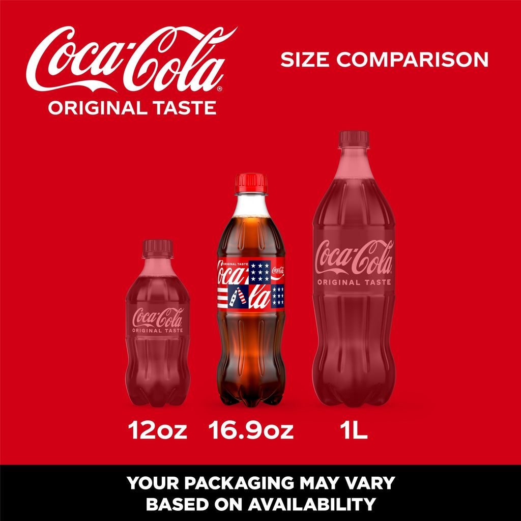 Soda Pop Bottles 16.9 Fl Oz 6 Pack Coca-Cola