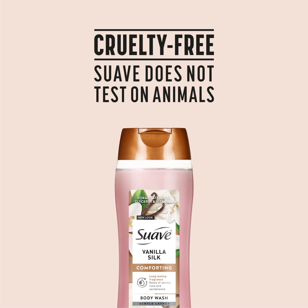 Suave Vanilla Silk Moisturizing Body Wash with Glycerin & Vitamin E 18 fl oz