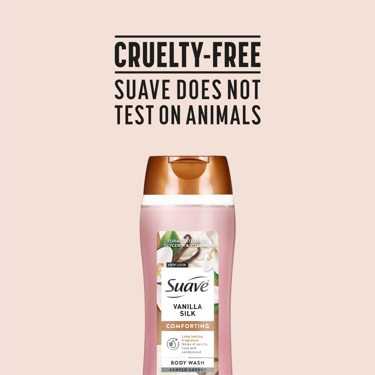 Suave Vanilla Silk Moisturizing Body Wash with Glycerin & Vitamin E 18 fl oz