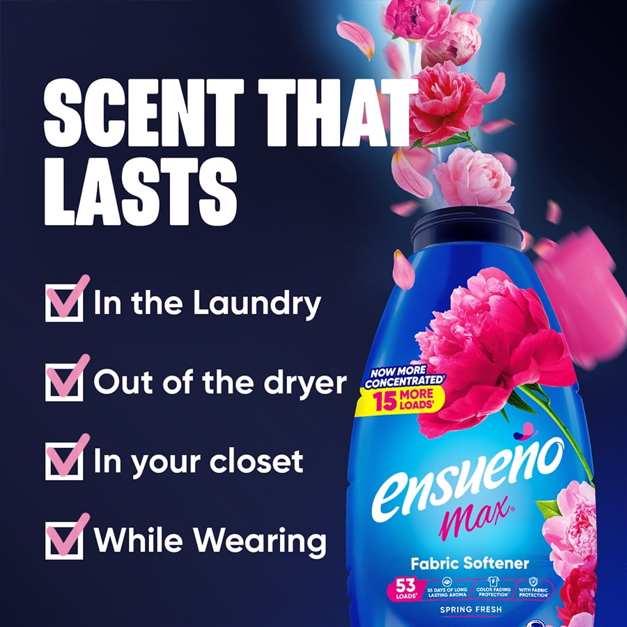 Ensueno Max Liquid Fabric Softener Spring Fresh 45 fl oz 53 Loads
