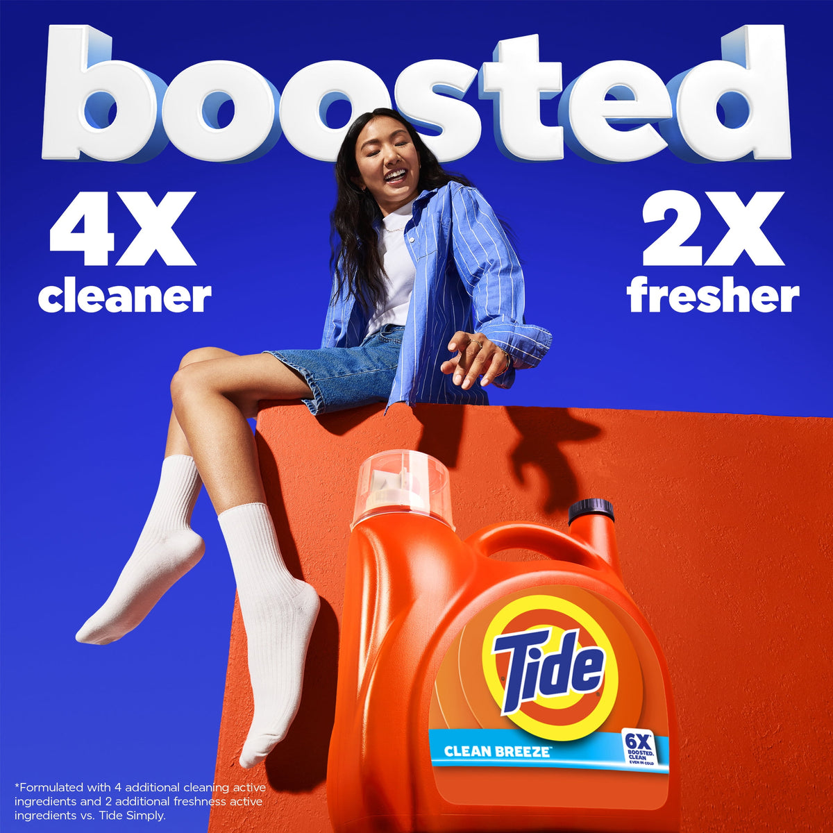 Tide Liquid Laundry Detergent Clean Breeze Scent 125 fl oz 100 Loads