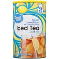 Great Value Natural Lemon Naturally Flavored Iced Tea Drink Mix 66.1 oz Canister