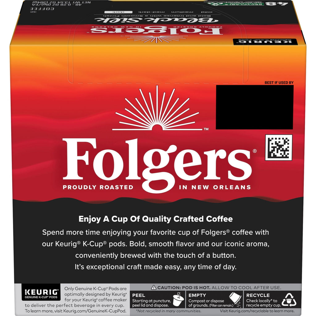 Folgers Black Silk Dark Roast Coffee Keurig K-Cup Pods 48 Count