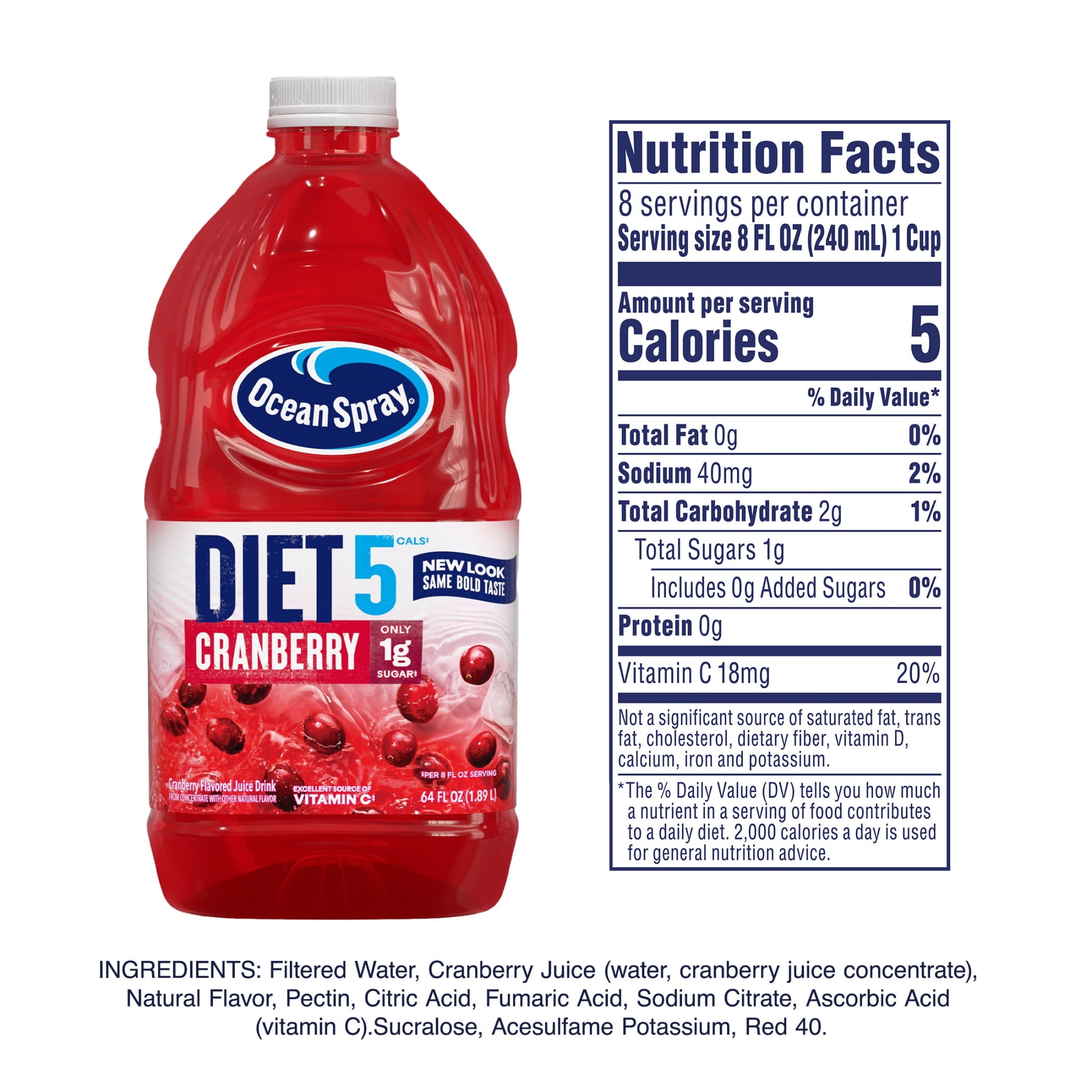 Ocean Spray Diet Cranberry Juice Drink 64 fl oz Bottle