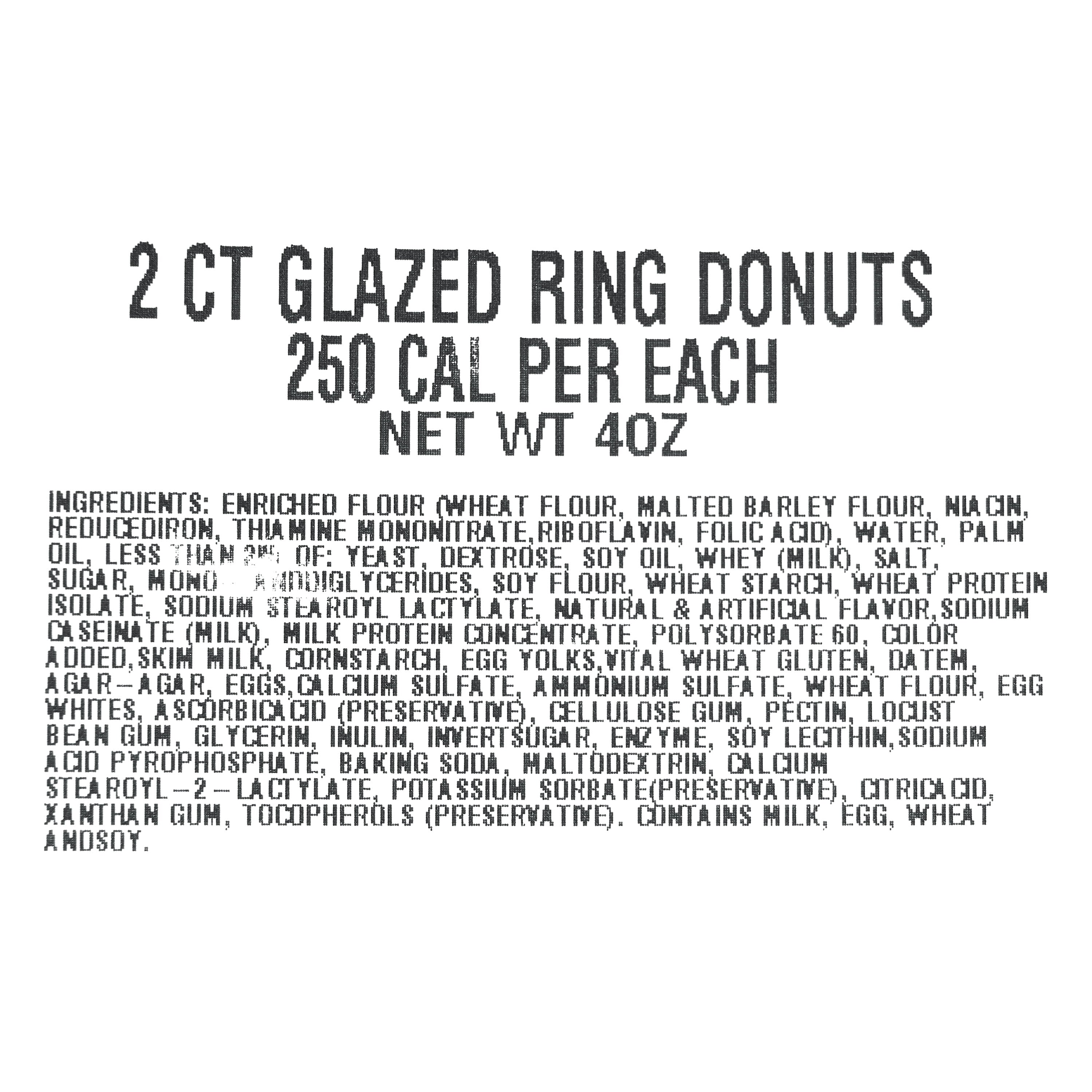 Vanilla Glazed Ring Donuts 4 Oz 2 Count Freshness Guaranteed