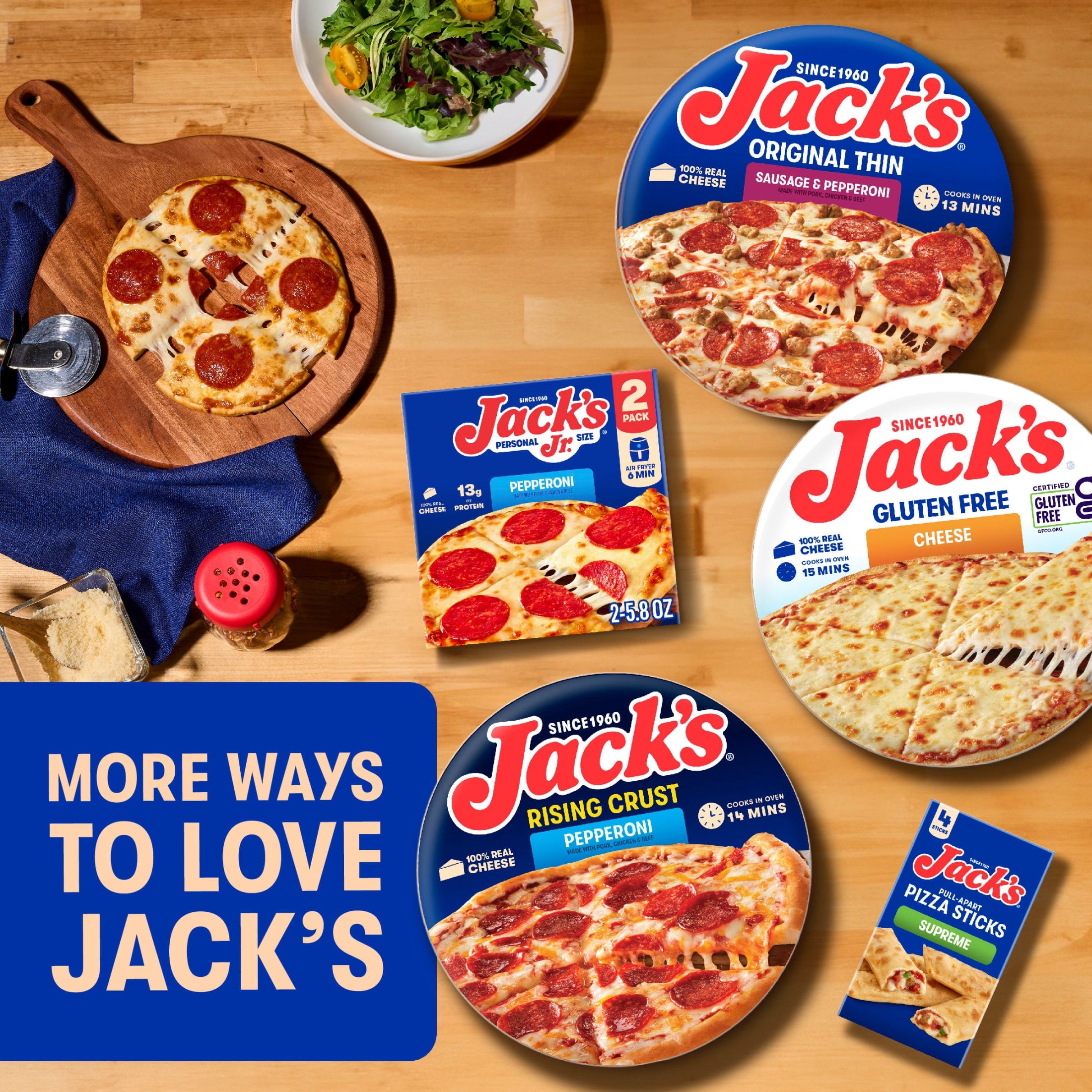Jack's Pepperoni Personal Frozen Pizza 11.7 Oz 2 Pack