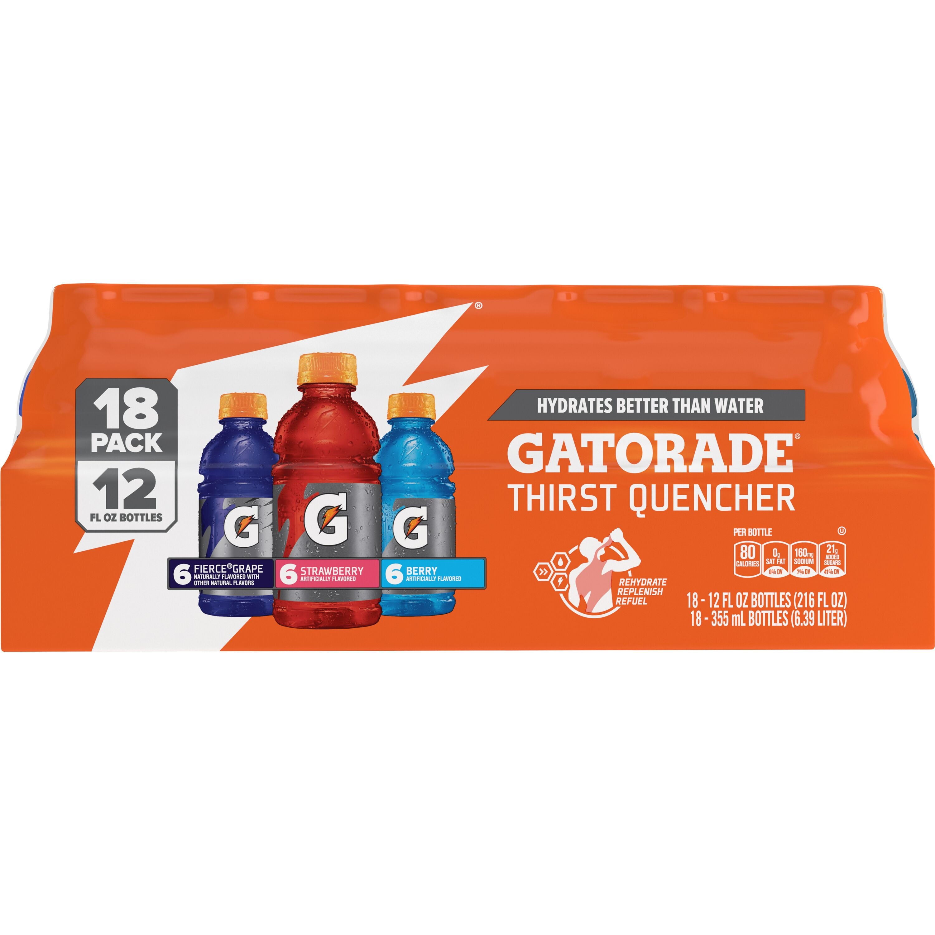 Gatorade Thirst Quencher Grape Strawberry Berry Sports Drink 12 fl oz 18 Count Bottles
