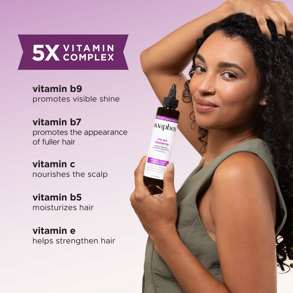 Soapbox Oh My Growth Lengthening Vitamin Booster Rinse-Out Treatment with Biotin B7 5 fl oz