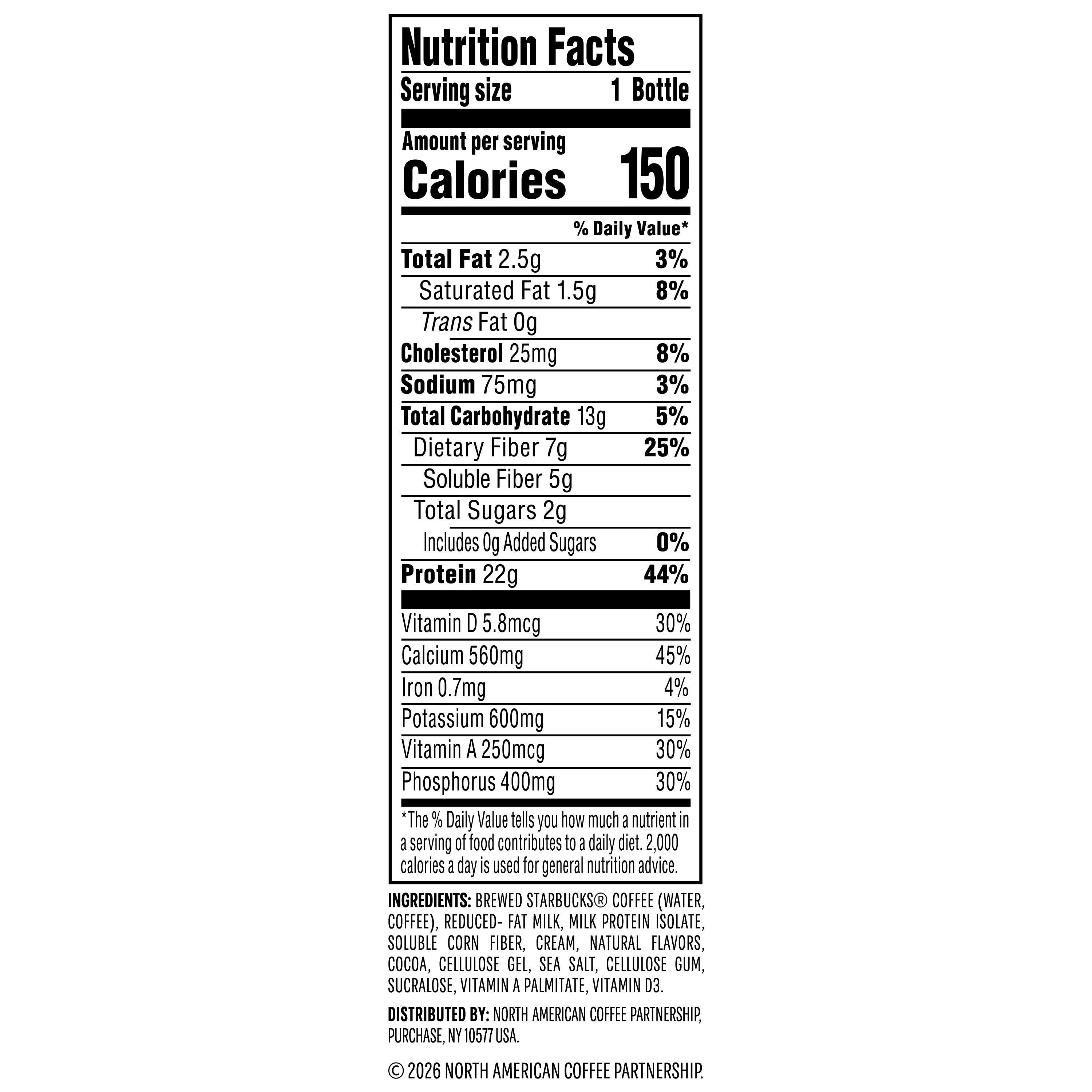 Starbucks Naturally Caffeinated Mocha Caffe Blended Coffee 12 fl oz Bottle
